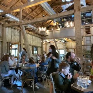 Cute dining area.  Outdoor dining available on floor overseeing the farm