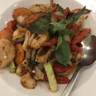 Stir Fry Roast Chili Paste Seafood