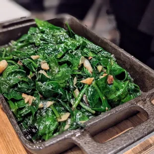 December 8, 2024; Side of Spinach ($16).