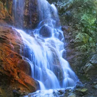 Woodland falls a short hike from the cabin...