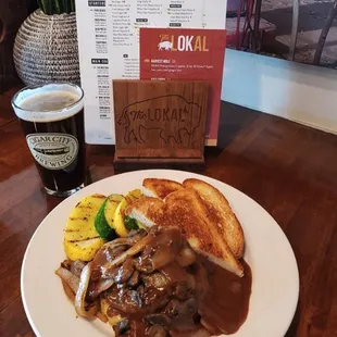 Our Chefs Special this week is a Hamburger Steak smothered with grilled onions, mushrooms, and brown gravy! #sogood #comfortfood #eatlocal