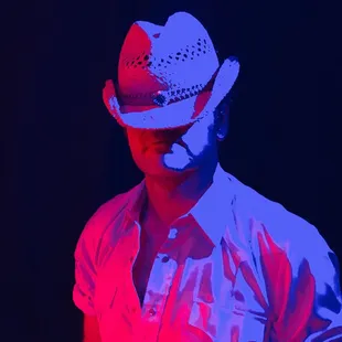 a man wearing a cowboy hat
