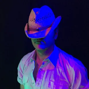 a man wearing a cowboy hat