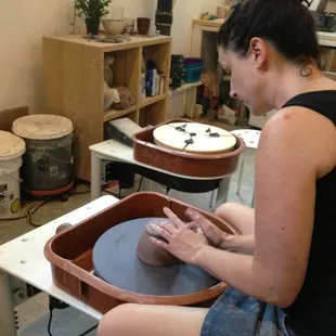 Instructor Karin Burt starts the class session with a demo.