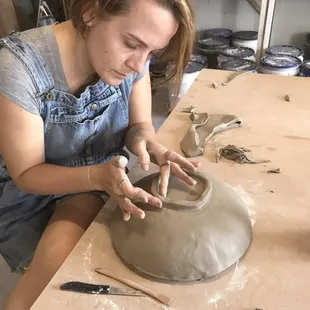 Calie adds a foot to her bowl