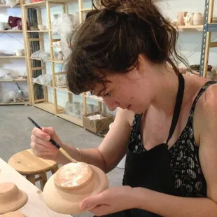 Preparation for glazing.