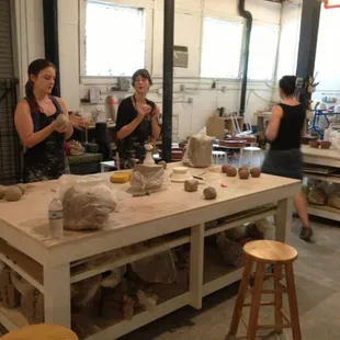 The cleanest pottery studio ever!