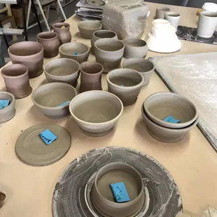 An array of pots