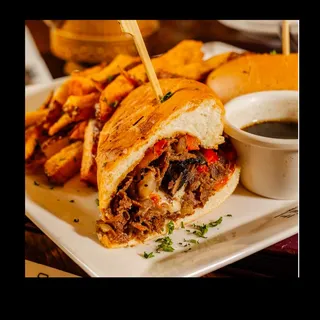 Guinness Cheesesteak Sandwich