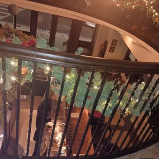 Little table upstairs overlooking the bar.