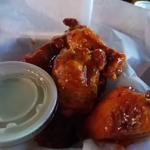 50 cents wings on Tuesday. 5 Thai Chili and 5 Spicy. Lot more meat on many of their wings.