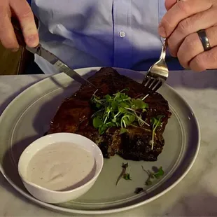 Porterhouse with horseradish sauce