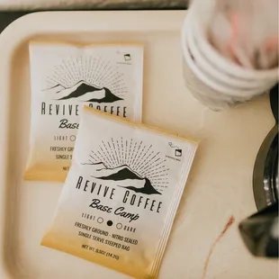 Revive coffee offered for all the guests - love that it supports local!