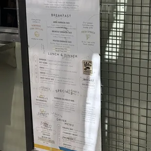 Food menu