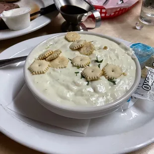 Clam chowder - big enough for 2 or 3 to share.. save room for the lobstah and prime rib!