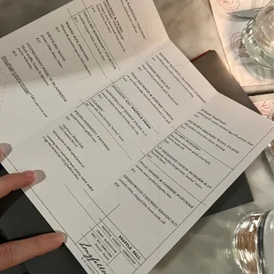 Food menu