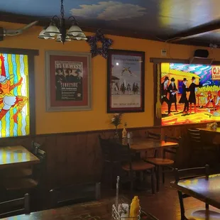 One of the dining room areas