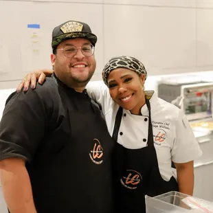 Executive Chef and Sous Chef Cesar posing for the cameras