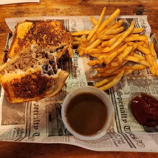 a sandwich and french fries