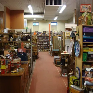 Another aisle on the first floor, view looking towards the back.