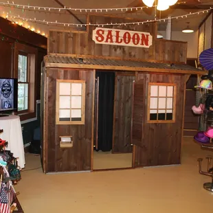 Our rustic western saloon photo booth.