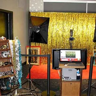 Our gold foil red carpet photo booth shoots.
