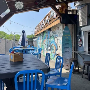 Patio area on south side of restaurant