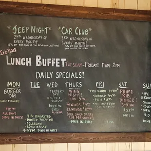 There are always specials.  I haven't been here for the prime rib special, but it's on my list.