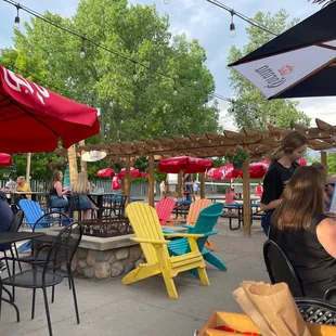 Outdoor seating is awesome here.