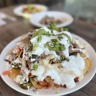 HUGE kalua pork nachos