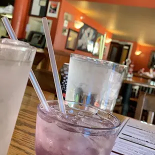 two drinks on a table