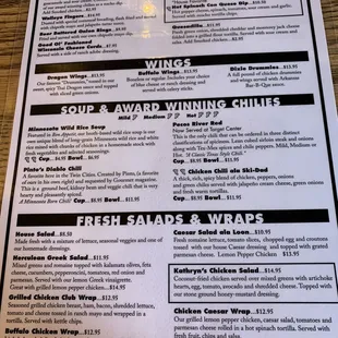 sushi and sashimi, menu