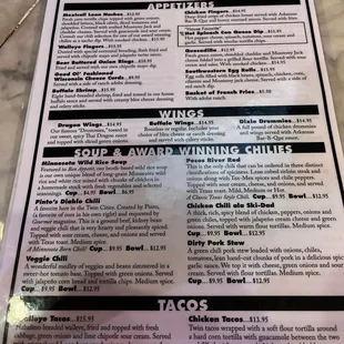 sushi and sashimi, menu