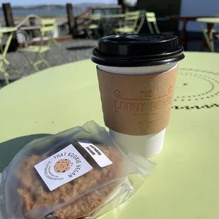 You can get really good vegan cookies here at the The Loony Bean.