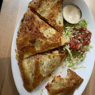 Pulled pork quesadilla