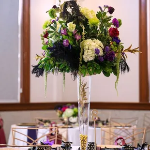 Tables in the reception area