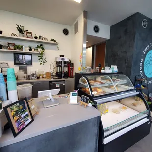 the inside of a coffee shop