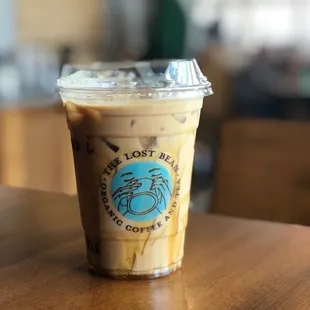 Honey drizzle ice latte.