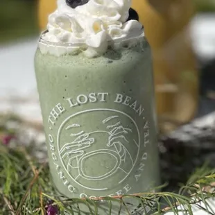 Blueberry Matcha Blended