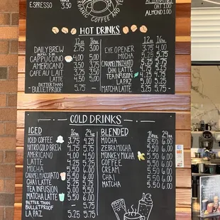 coffee menu