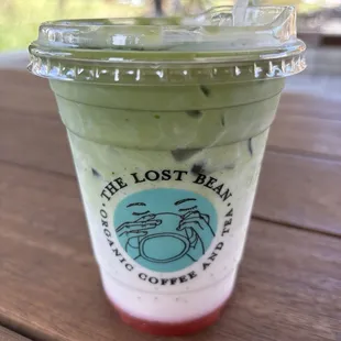 Strawberry matcha $6