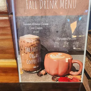 Fall drink specials