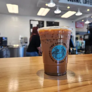 Ice latte with oatmilk