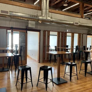 Seating area and private rooms