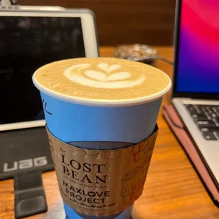 Vanilla latte striking a pose