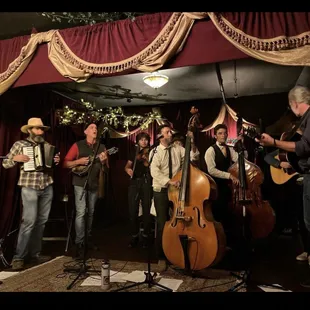 a group of men playing music