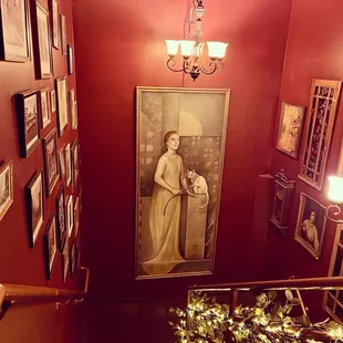 The stairway by the entrance to get to the venue