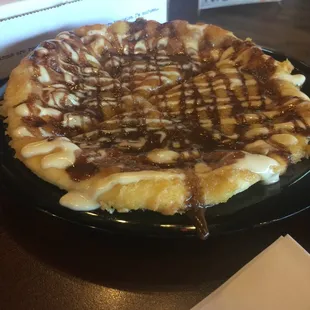 The individual Chocolate Cheesecake Dessert Pizza