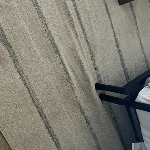 Rug with tripping hazard