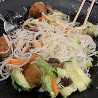 Grilled Pork with Egg Roll Salad